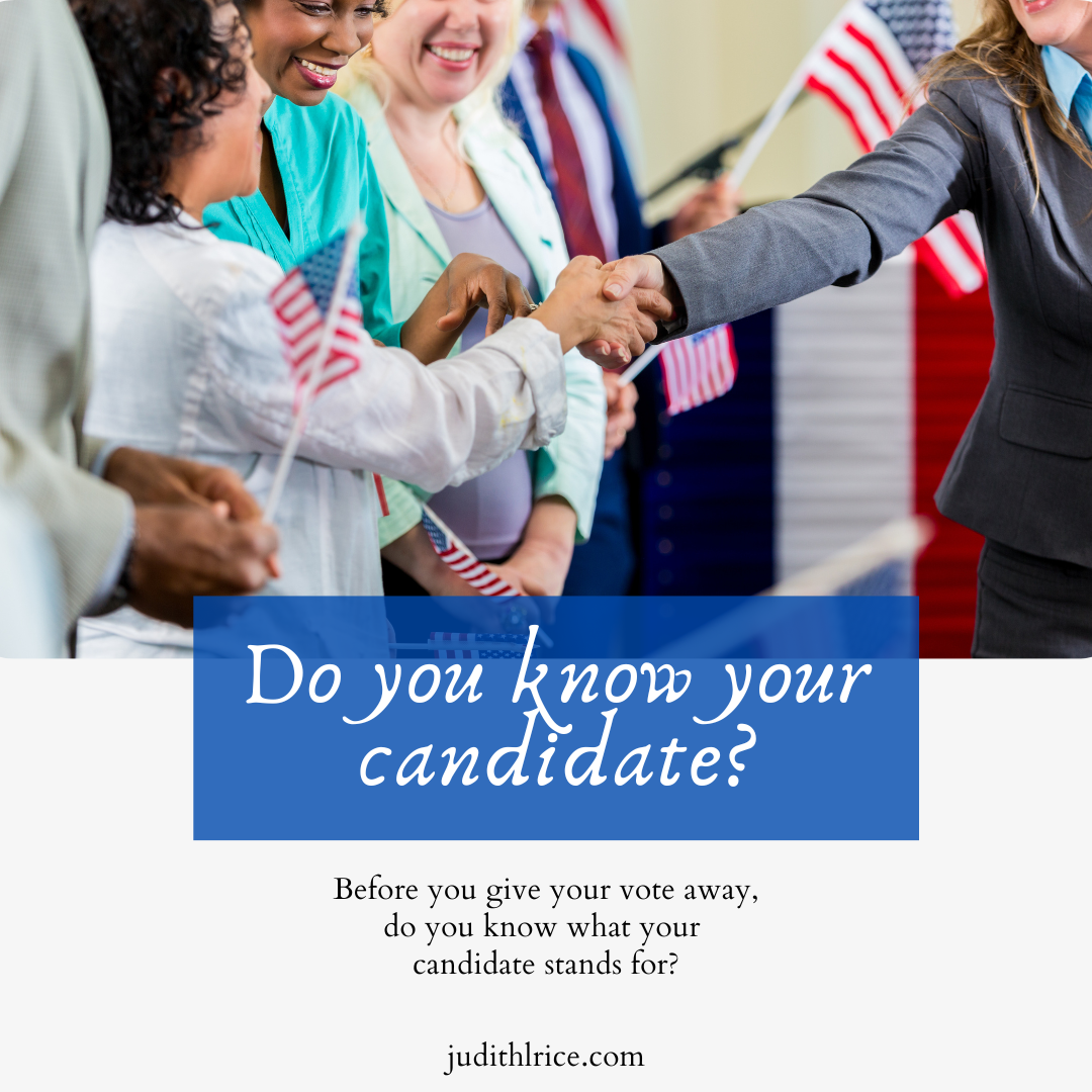 Do you know your candidate? Judith L. Rice